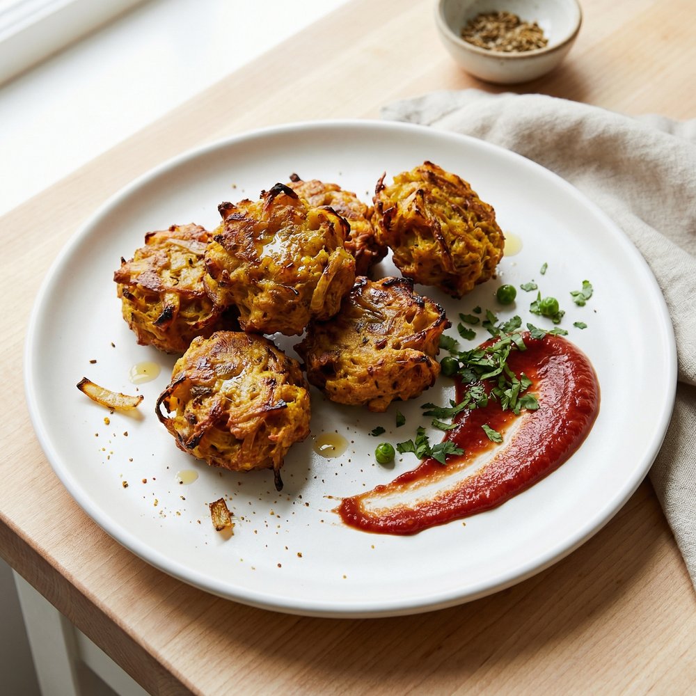Oven-Baked Onion Bhajis