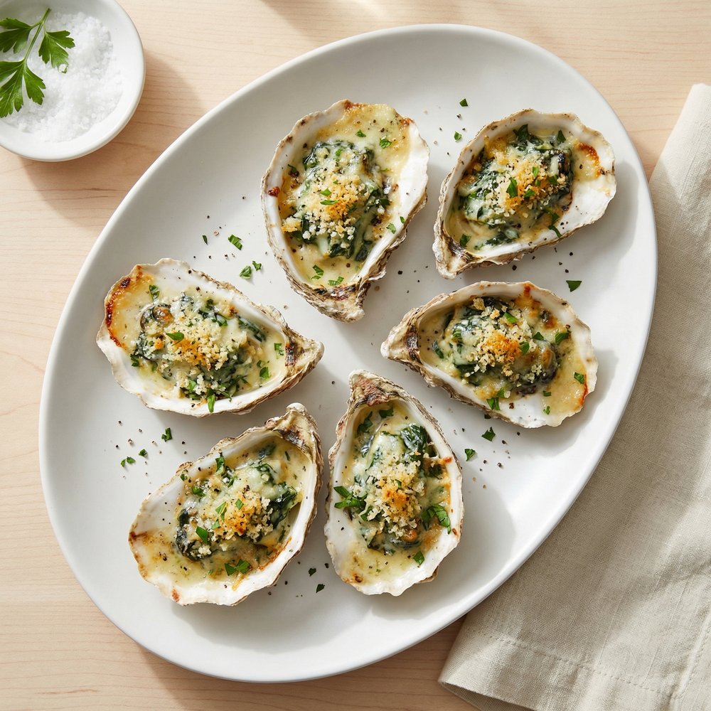 Rockin’ Baked Oysters Rockefeller