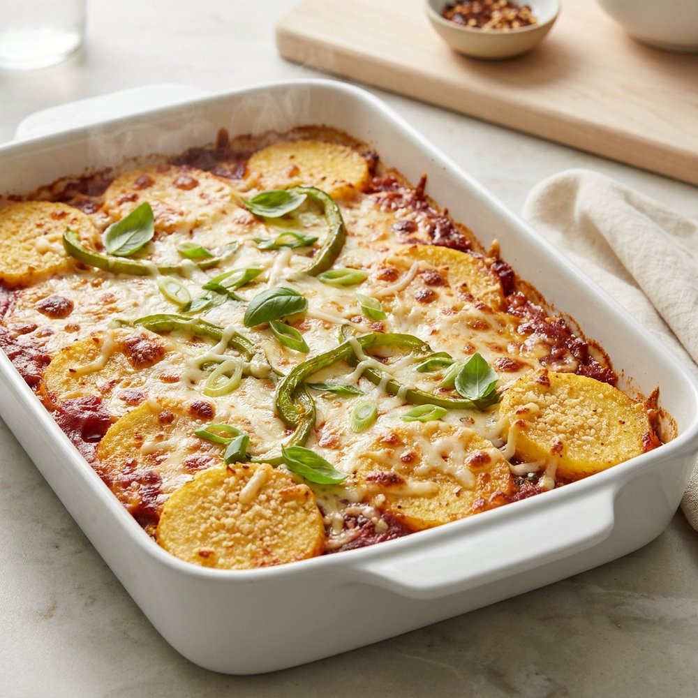 Baked Polenta and Cheese Casserole