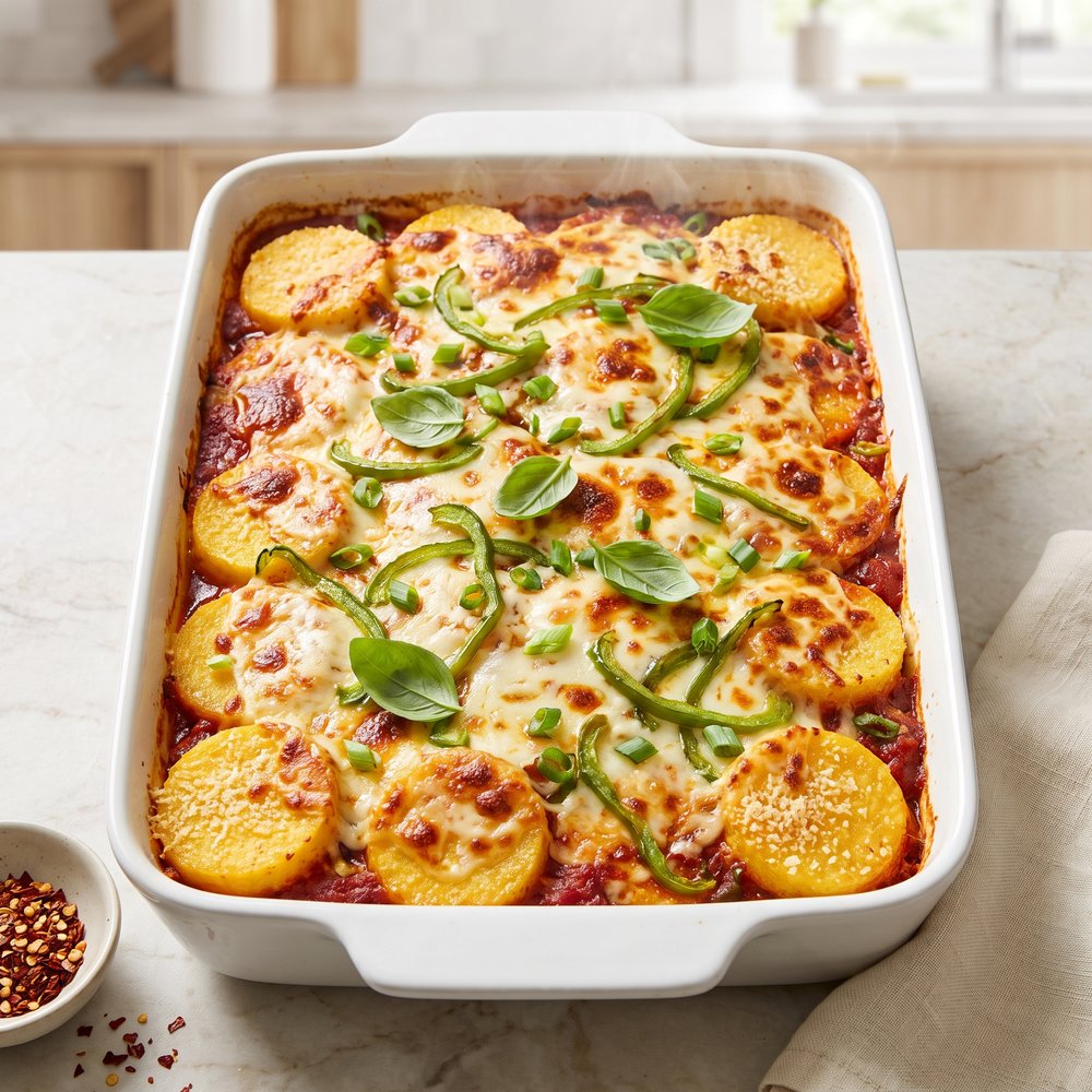 Baked Polenta and Cheese Casserole