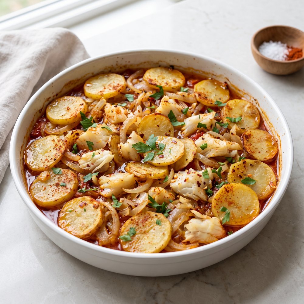 Baked Portuguese Bacalhau Casserole