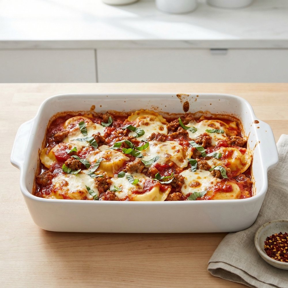Baked Ravioli with Italian Sausage