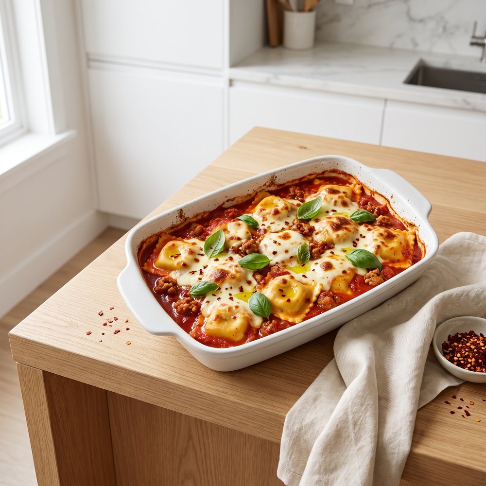 Baked Ravioli with Italian Sausage