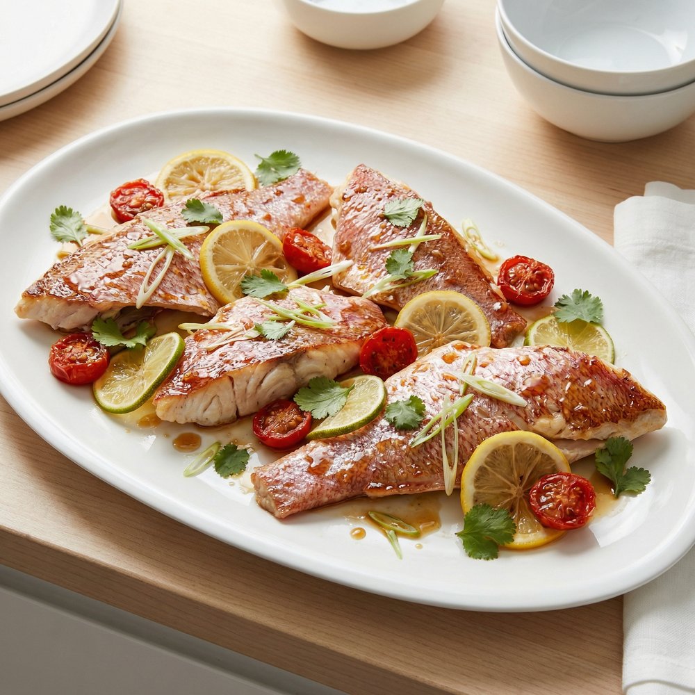 Oven-Roasted Red Snapper with Citrus and Ginger