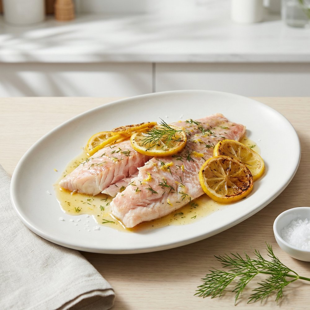 Red Snapper with Garlic-Lemon-Dill Butter