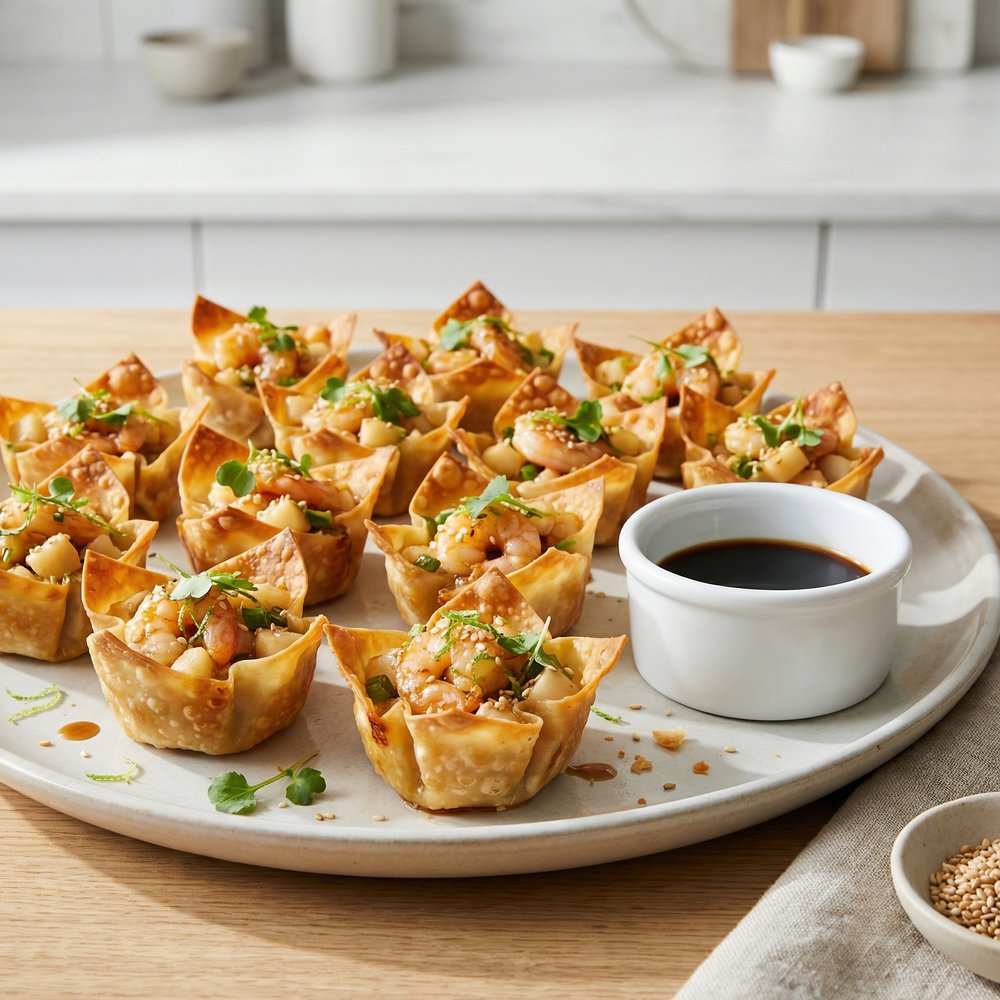 Baked Shrimp Wontons