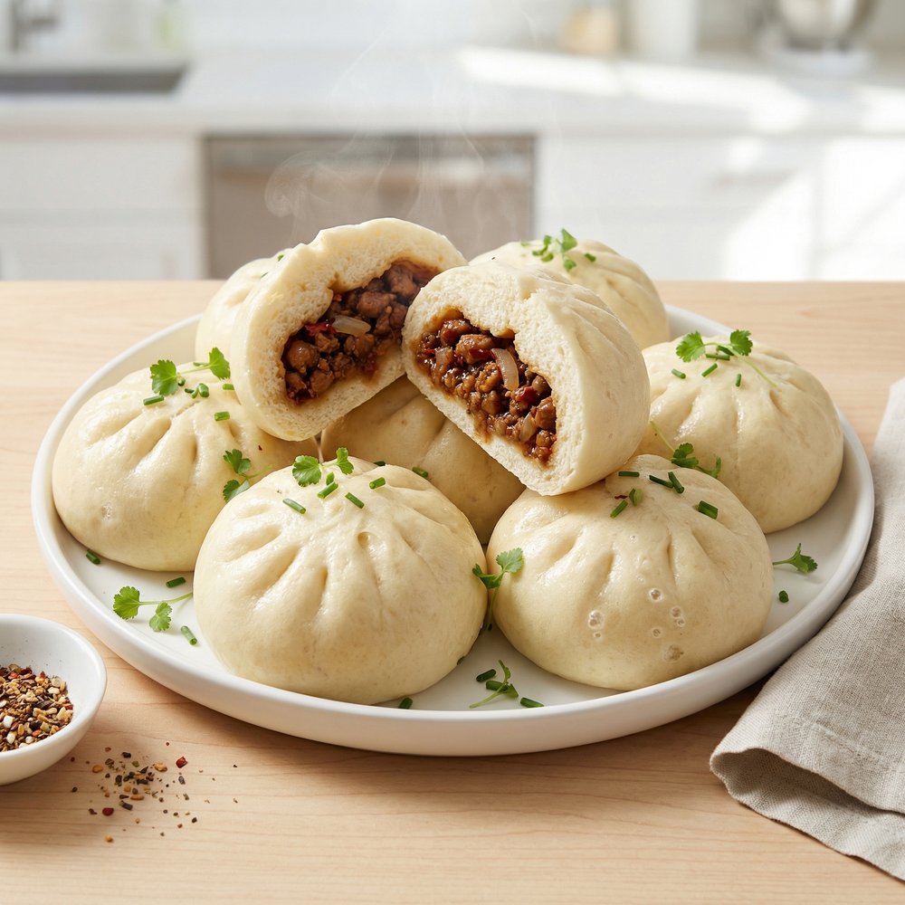 Oven-Baked Siopao (Filipino Pork Buns)