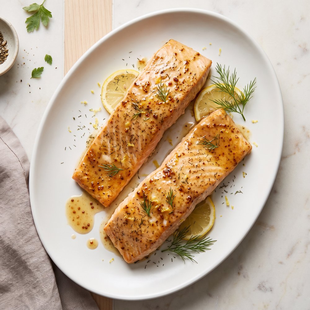Baked Steelhead Trout with Dijon