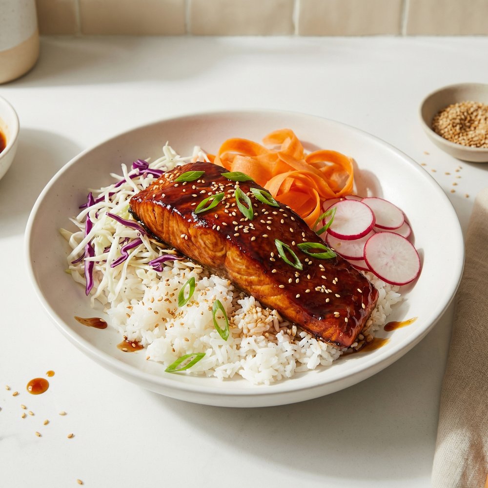 Teriyaki Salmon Rice Bowl