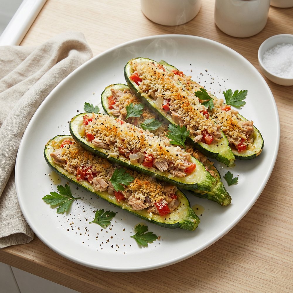 Tuna-Stuffed Zucchini