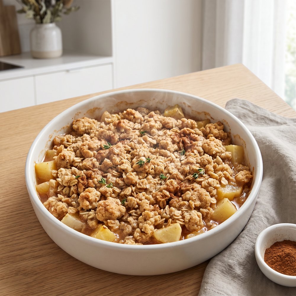 Baked Turnip and Apple Crumble