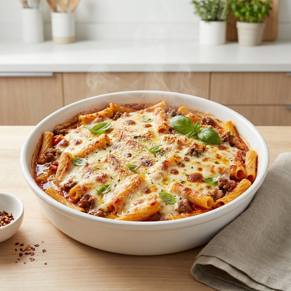 Oven-Baked Ziti Casserole