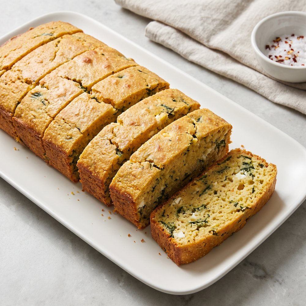 Balkan-Style Spinach and Feta Cornbread