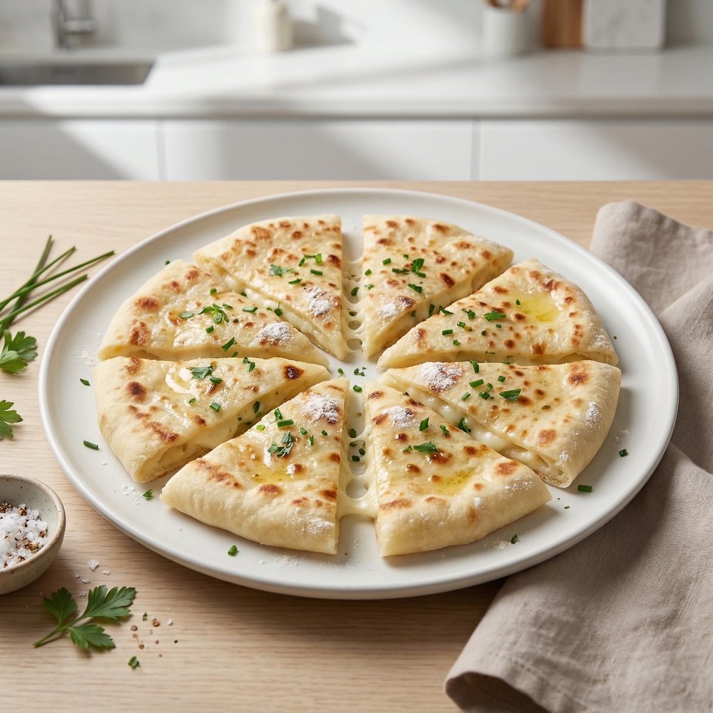 Balkar Potato-and-Mozzarella Hychin Flatbread