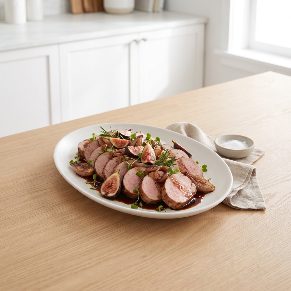 Balsamic Braised Pork Tenderloins with Fresh Figs