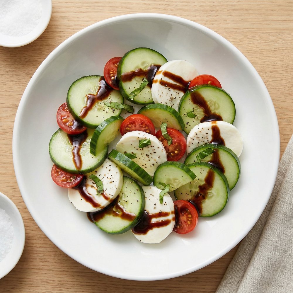 Caprese Salad with Crisp Cucumber