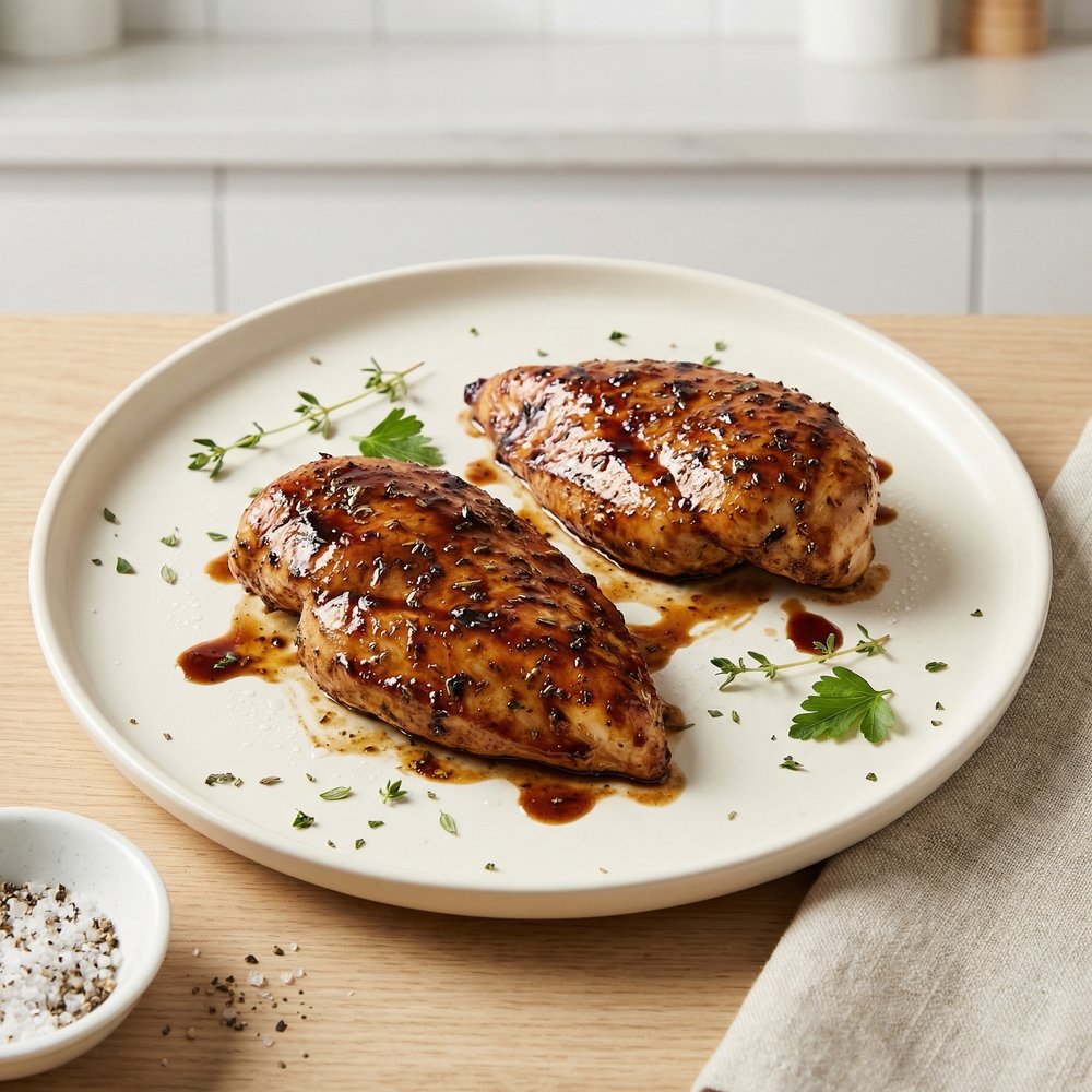 Glazed Balsamic Chicken Breasts