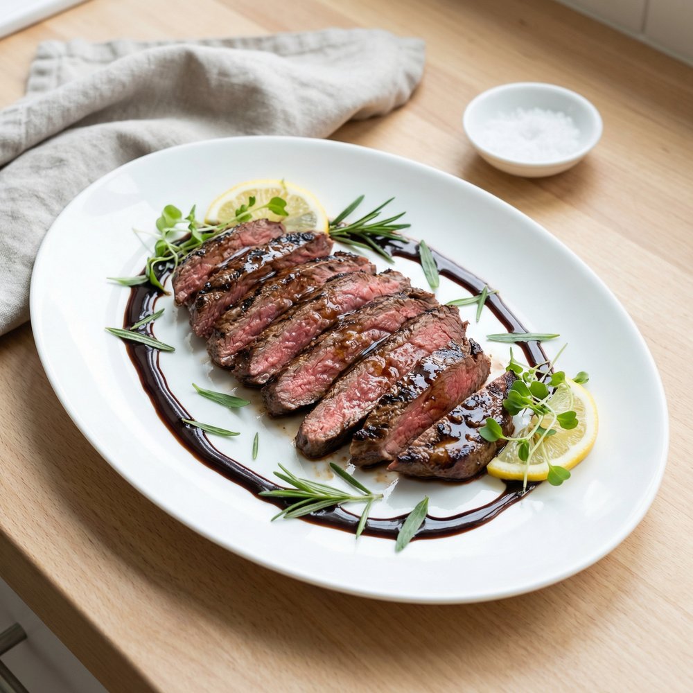 Honey-Balsamic Marinated Flat Iron Steak
