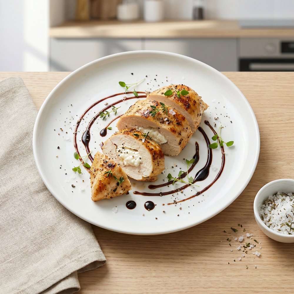 Goat Cheese–Filled Chicken with Balsamic Glaze