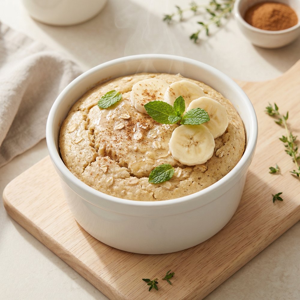 Banana Oatmeal Mug Bake (Microwave)