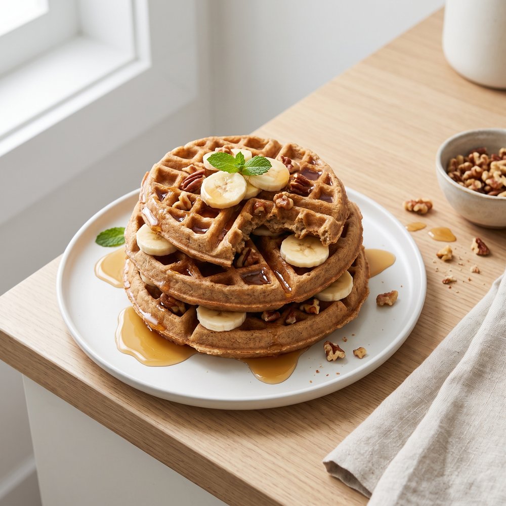 Banana Whole-Wheat Waffles
