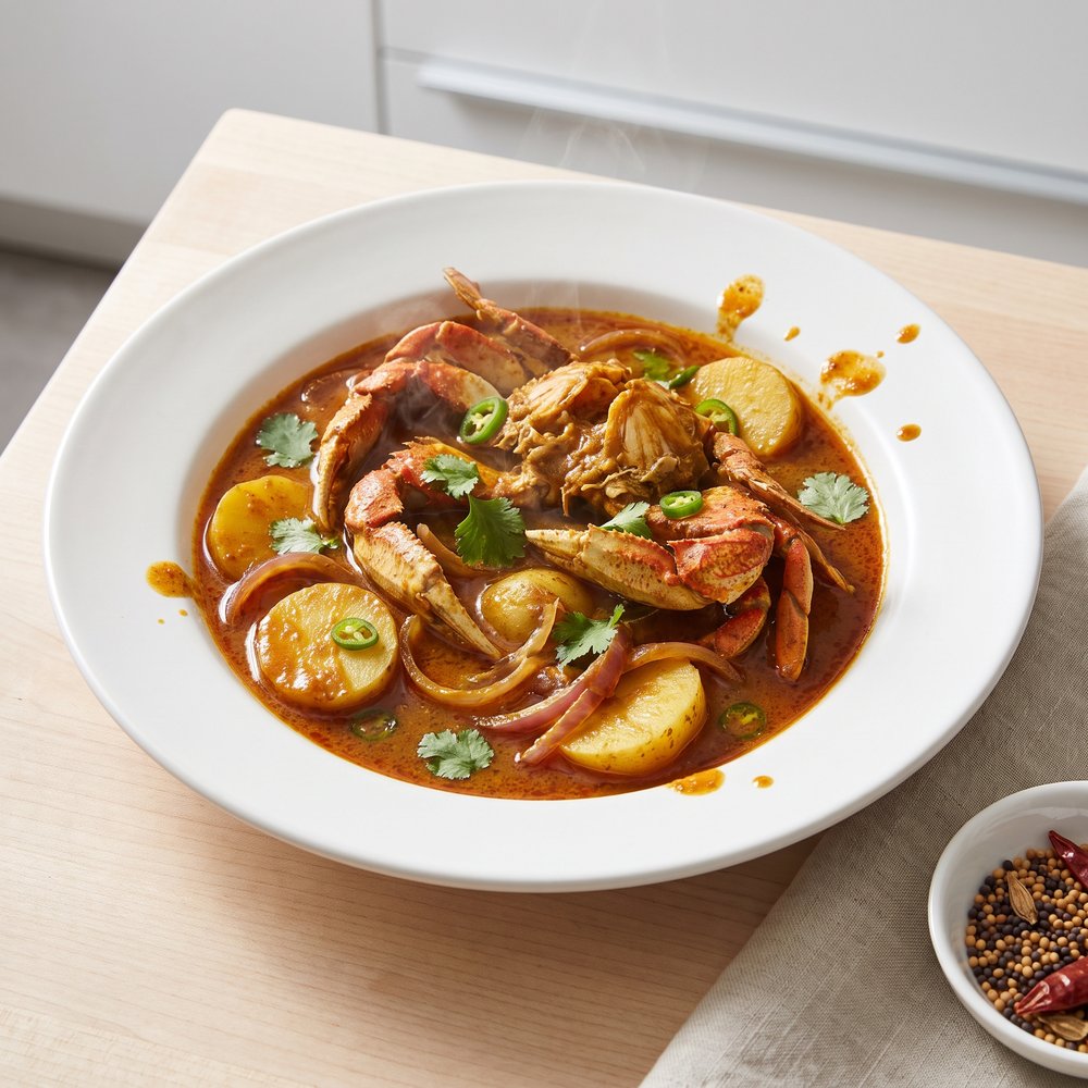 Bangladeshi-Style Fiery Crab Curry