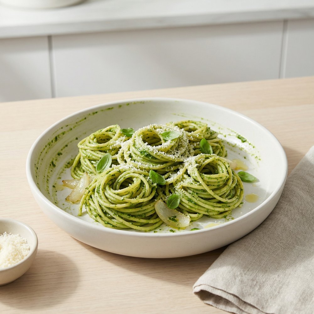 Herbed Pesto Parmesan Pasta