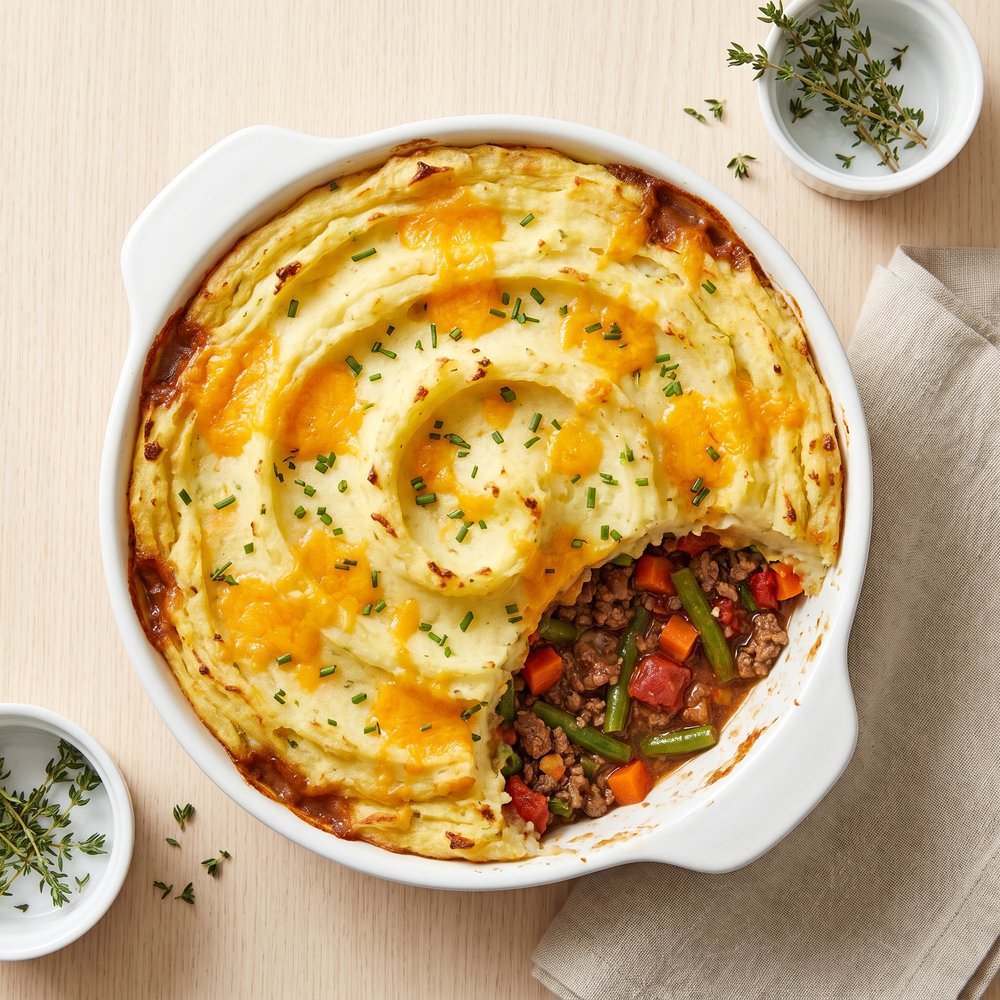 Beef Cottage Pie with Mashed Potato Topping