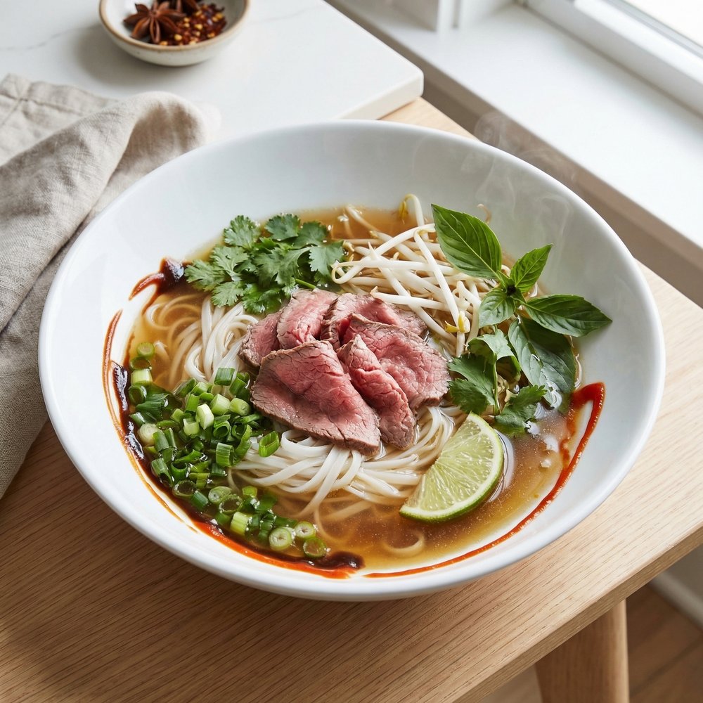 Vietnamese Beef Pho Noodle Soup
