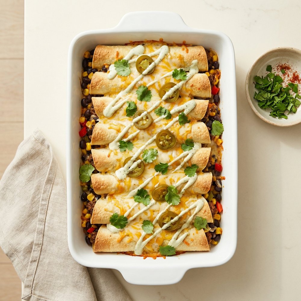 Cheesy Taquito Bake