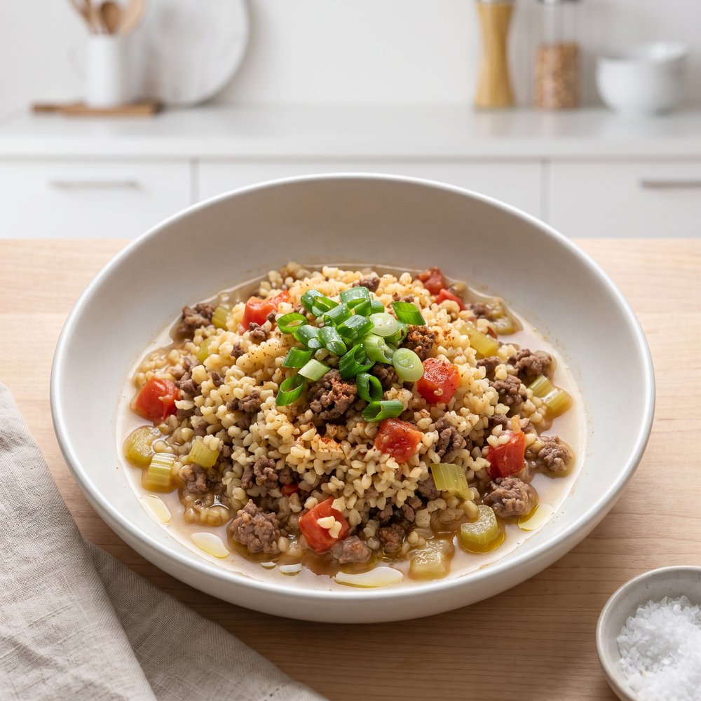 Beef and Bulgur Kasha