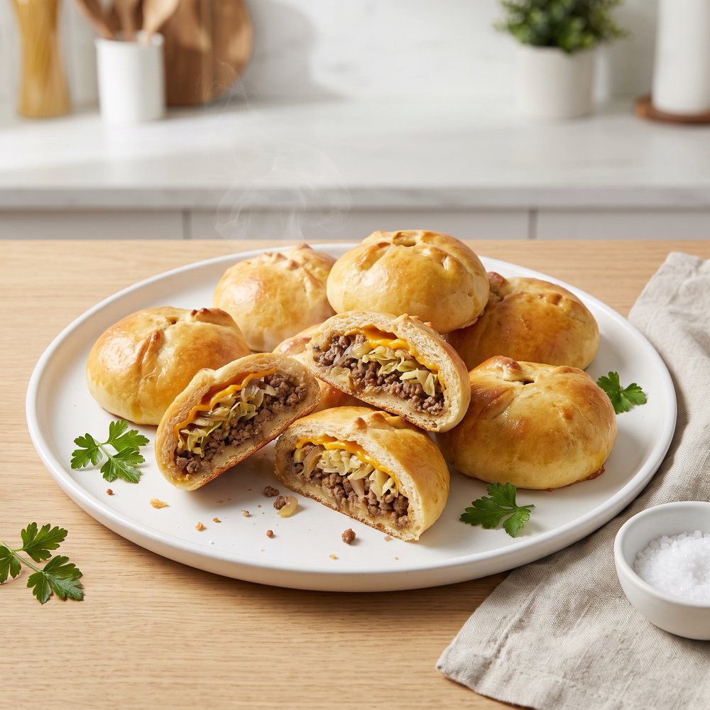 Beef and Cabbage Stuffed Rolls (Krautburger Style)