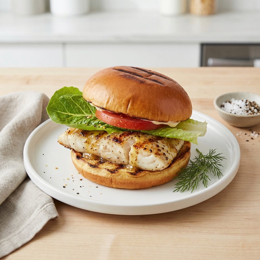 Beer-Dijon Grilled Rockfish Sandwiches