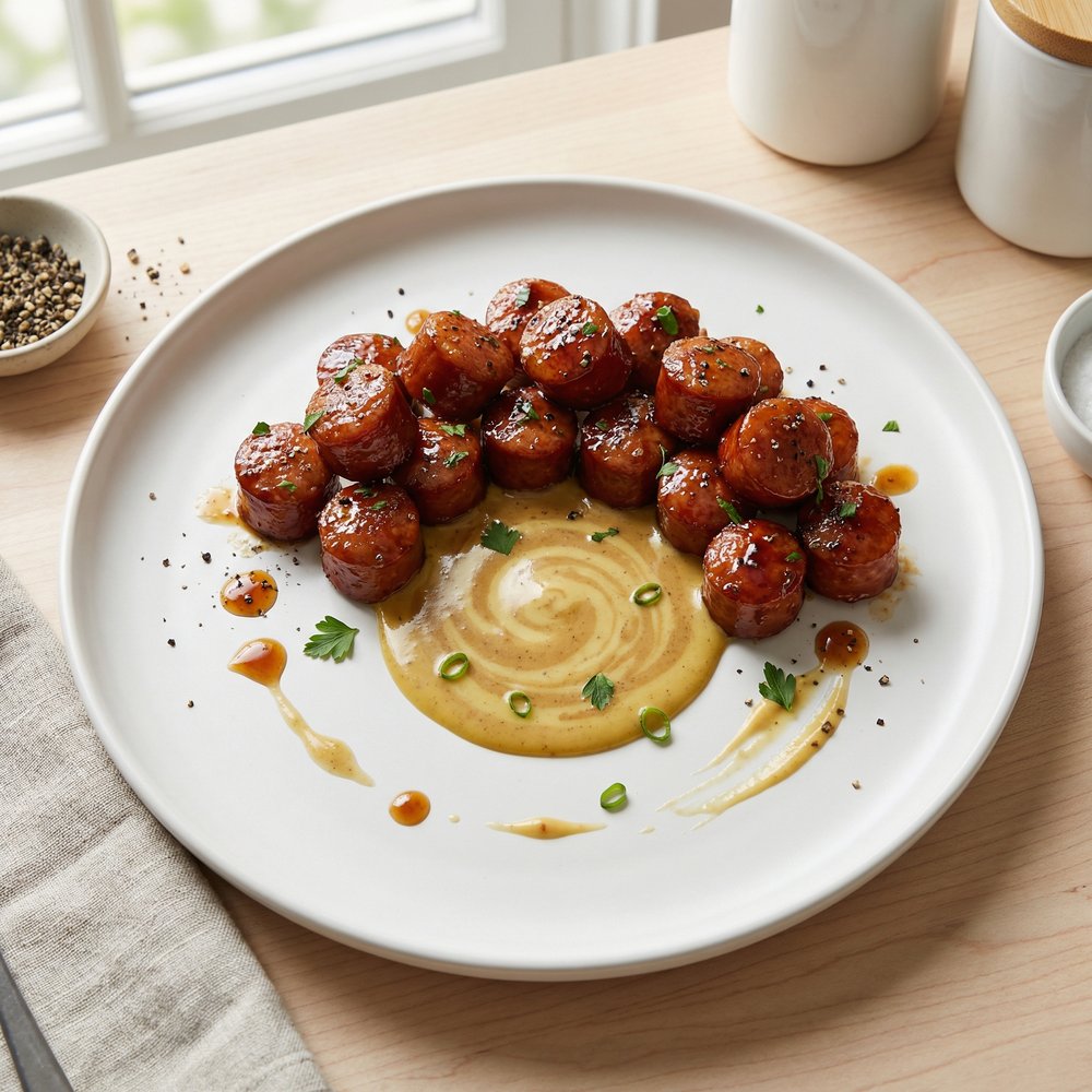 Beer-Glazed Turkey Kielbasa Bites