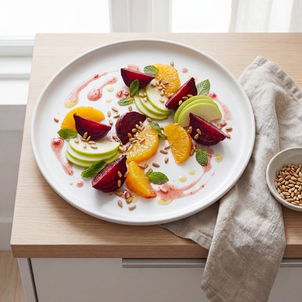 Beet, Orange, and Apple Salad