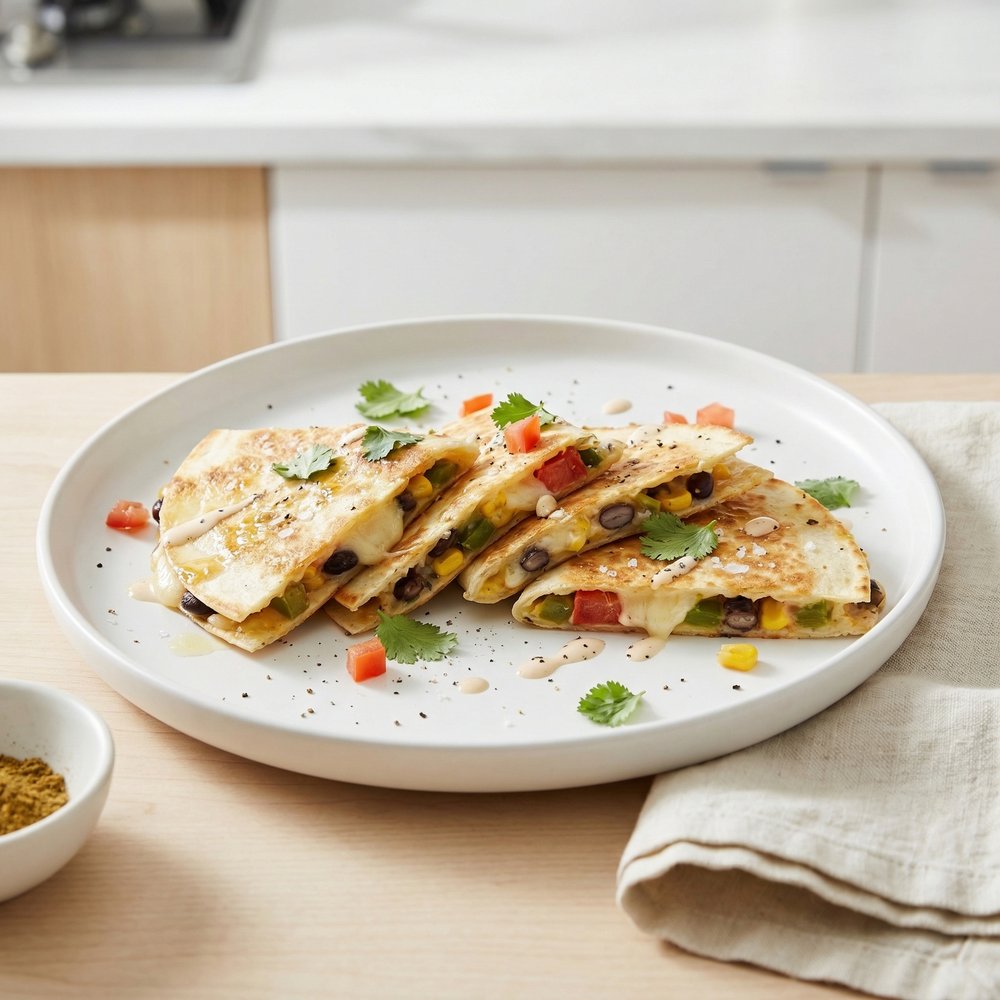 Cheesy Black Bean Quesadillas