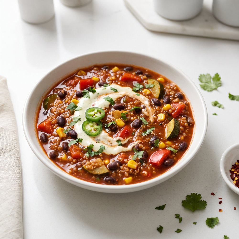 Black Bean and Quinoa Veggie Chili
