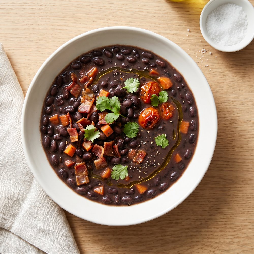 Black Beans with Bacon