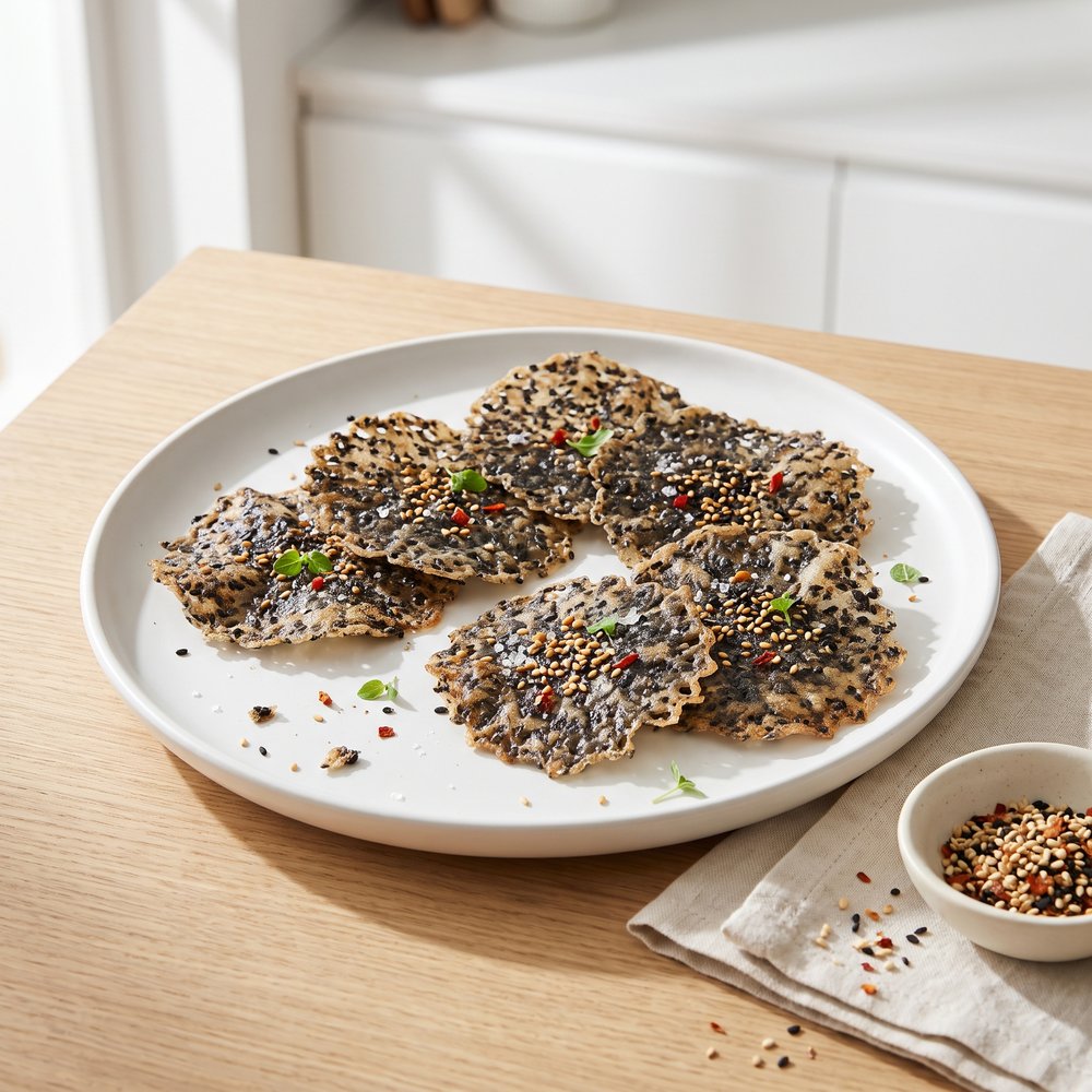 Black Magic Sesame Crisps