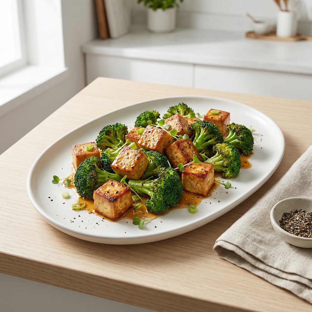 Roasted Black Pepper Tofu with Broccoli (Sheet Pan)