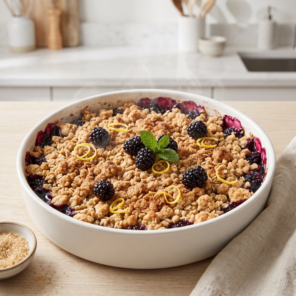 Blackberry Crisp with Frozen Berries