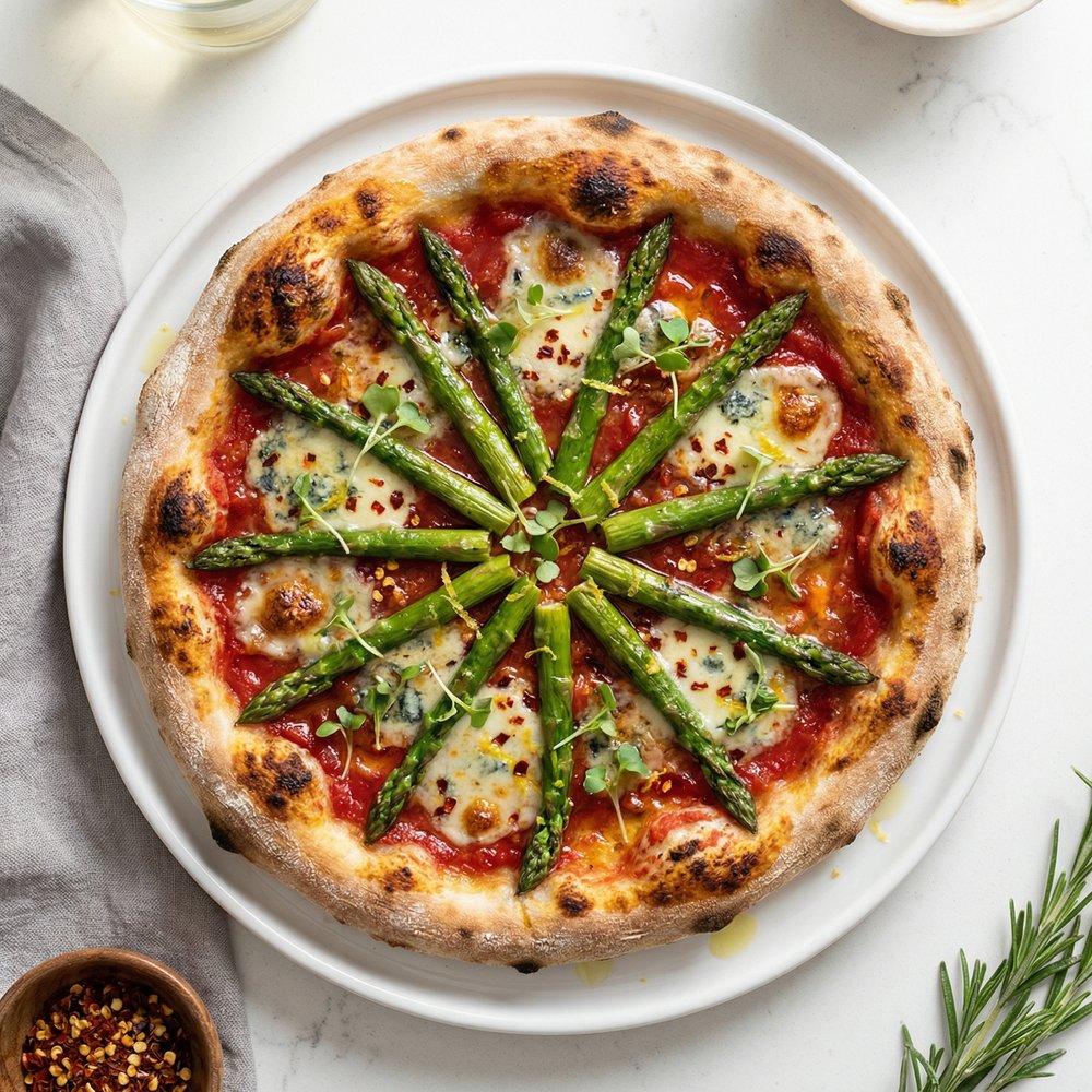 Blue Cheese and Asparagus Pizza