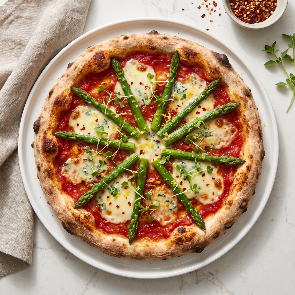 Blue Cheese and Asparagus Pizza
