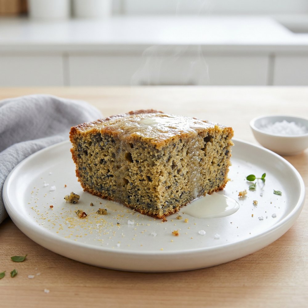 Blue Cornmeal Skillet Cornbread