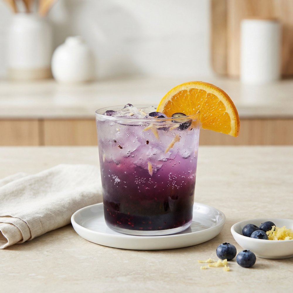 Gingered Blueberry Sparkler