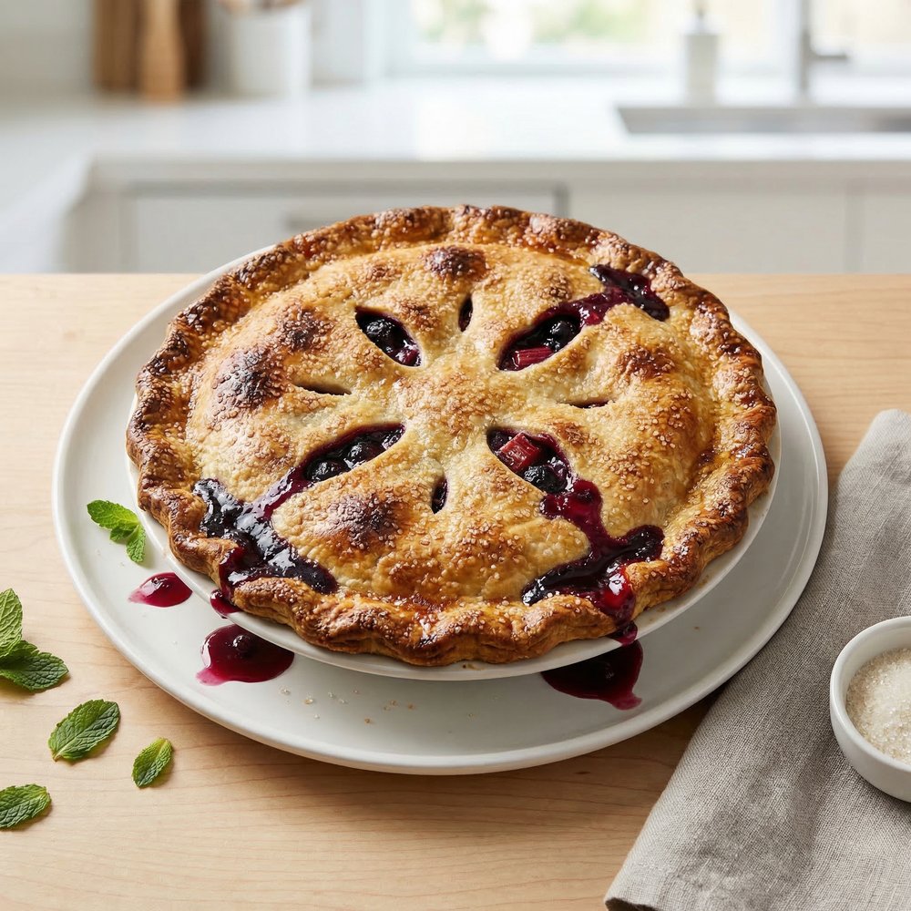 Blueberry Rhubarb Pie
