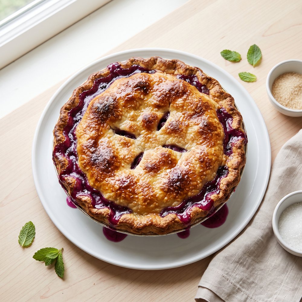 Blueberry Rhubarb Pie