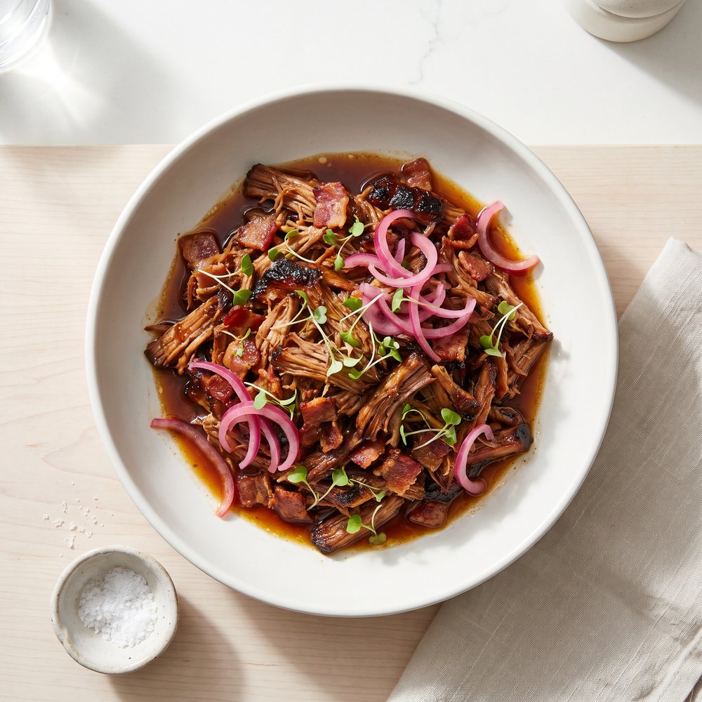 Bourbon Bacon Pulled Pork