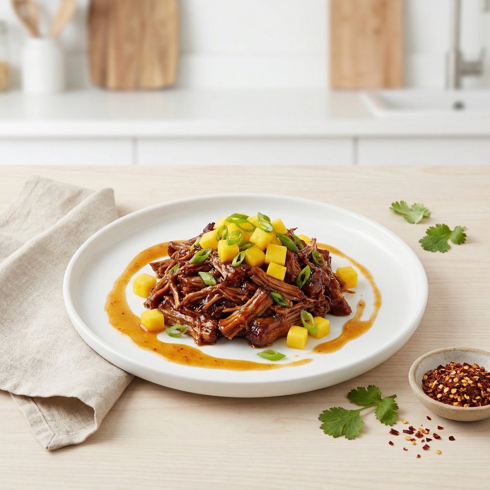 Bourbon Mango Pulled Pork