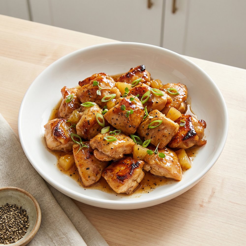 Bourbon Pineapple Chicken Bites